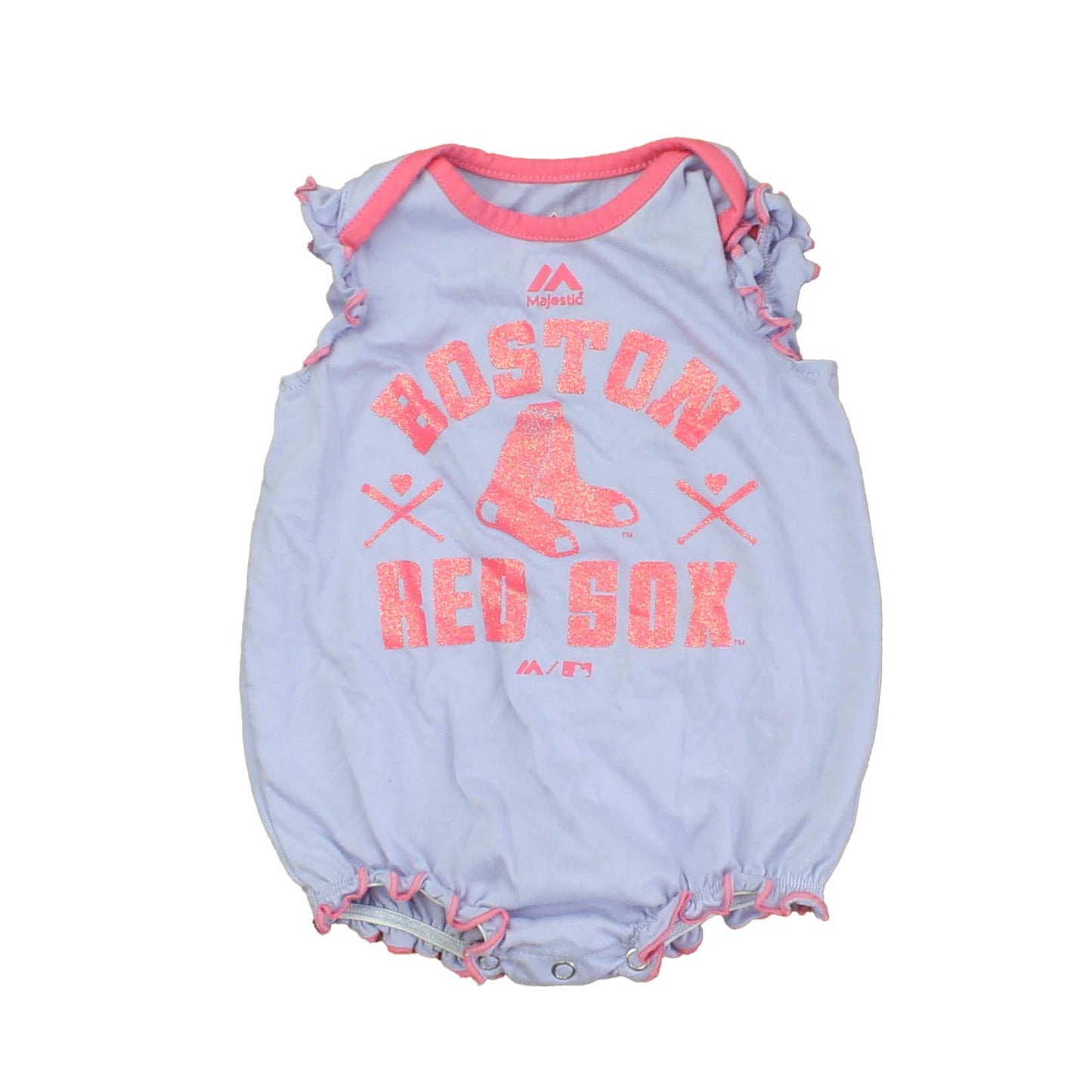 Majestic Girls Purple | Pink | Boston Red Sox Onesie Size: 3-6 Months Purple | Pink | Boston Red Sox