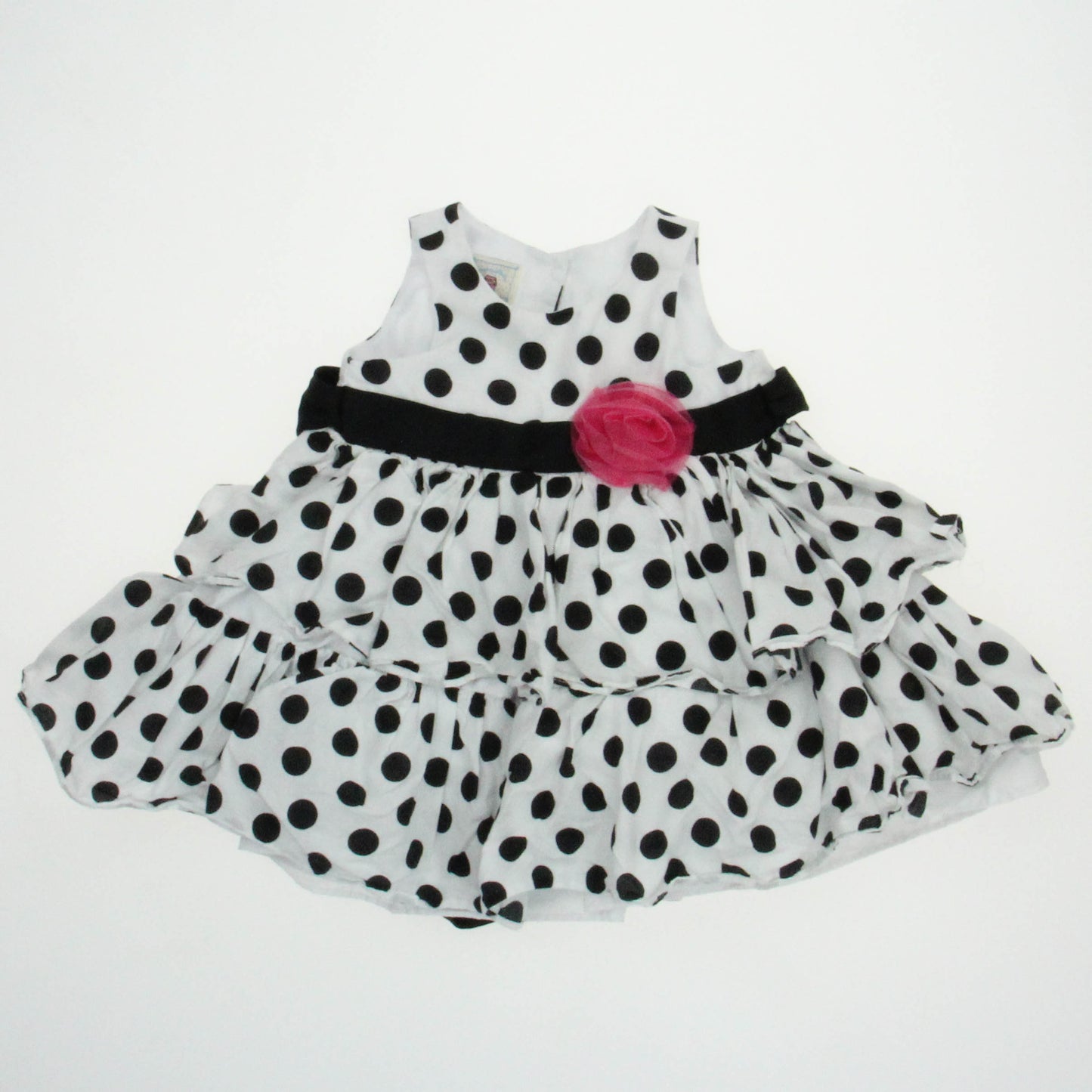 Marmellata Girls White | Black Dress Size: 12 Months White | Black