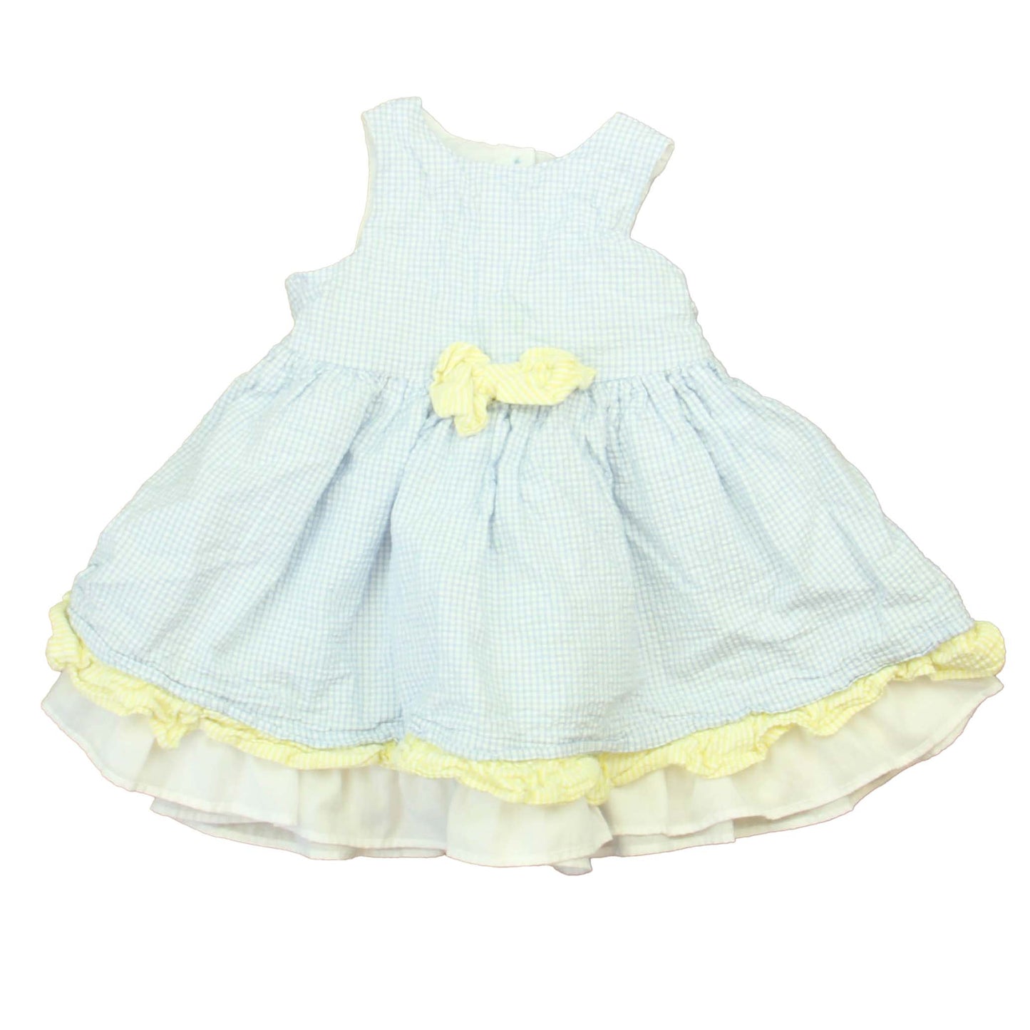 Marmellata Girls Blue | White | Yellow Dress Size: 18 Months Blue | White | Yellow