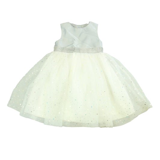 Marmellata Girls Grey | Silver Special Occasion Dress Size: 24 Months Grey | Silver