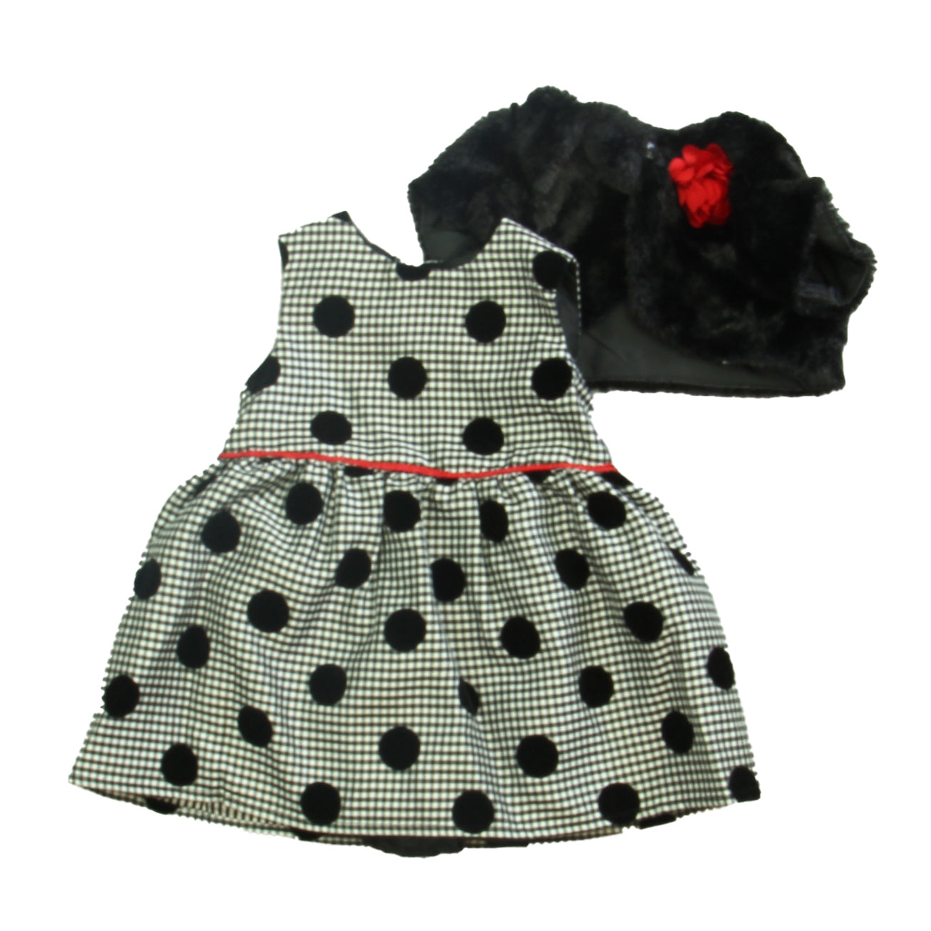 Marmellata Girls Black| White Dress Size: 6-9 Months Black| White