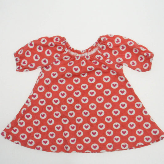 Masala Baby Girls Orange | White | Pink Hearts Dress Size: 12-18 Months Orange | White | Pink Hearts