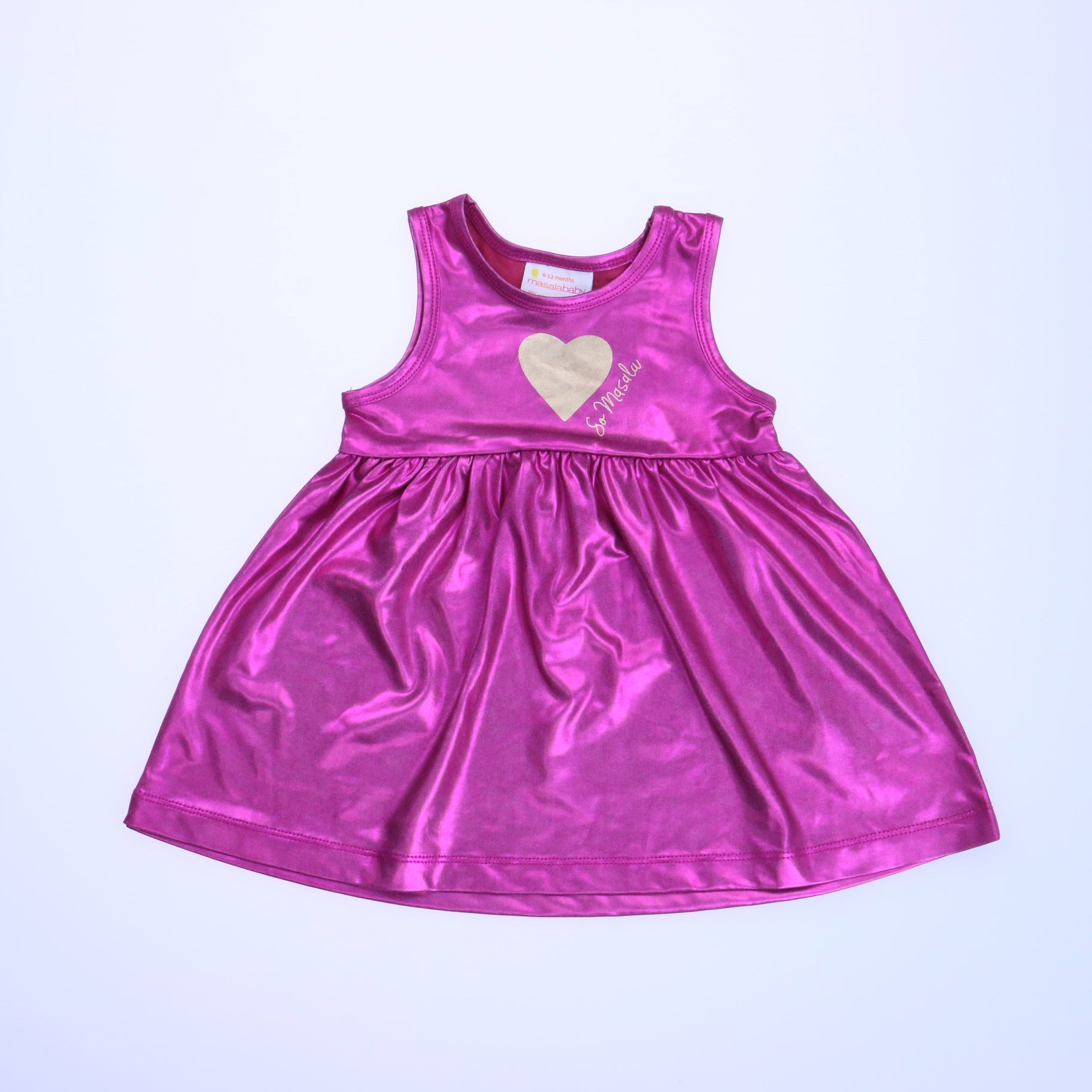 Masala Baby Girls Pink Dress Size: 6-12 Months Pink
