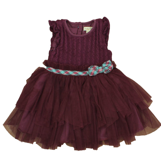 Matilda Jane Girls Maroon Dress Size: 18-24 Months Maroon