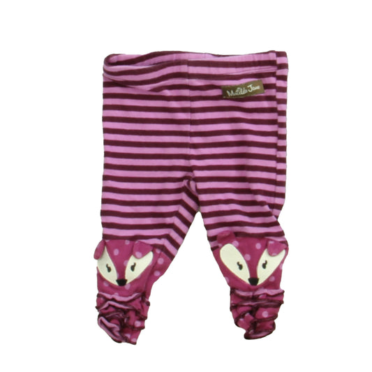 Matilda Jane Girls Pink | Stripes Leggings Size: 3-6 Months Pink | Stripes