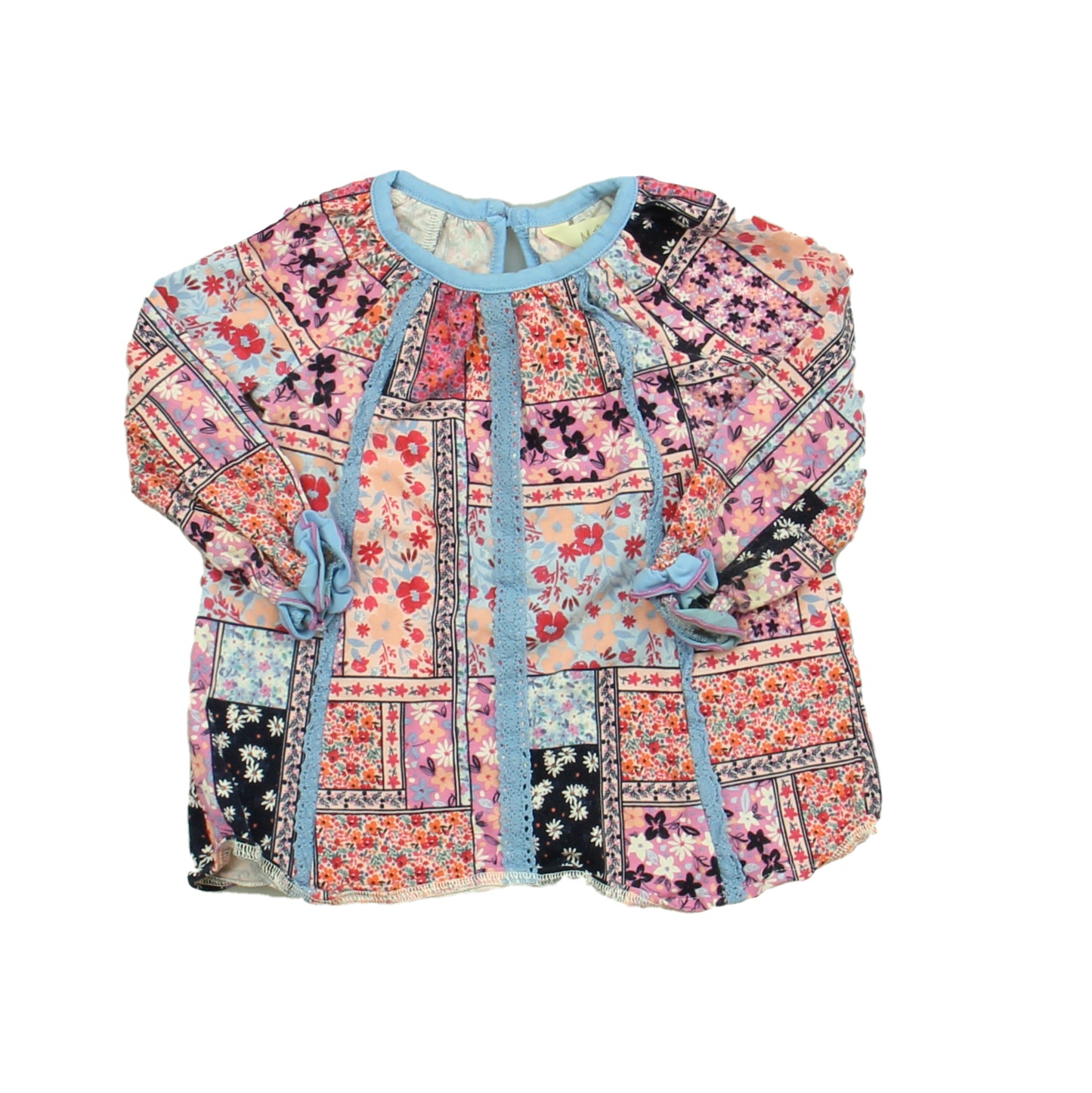 Matilda Jane Girls Pink | Blue Long Sleeve Shirt Size: 6-12 Months Pink | Blue