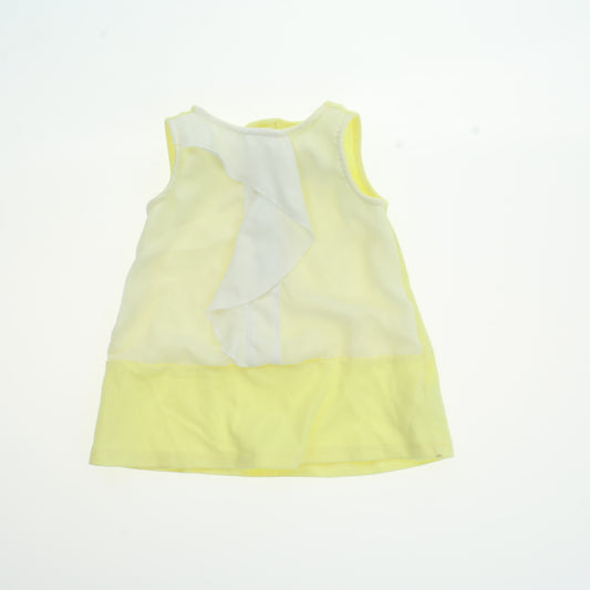 Max Studio Girls Yellow | White Dress Size: 18 Months Yellow | White