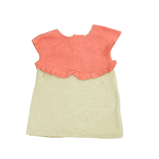 Max Studio Girls Tan | Coral Dress Size: 6-9 Months Tan | Coral