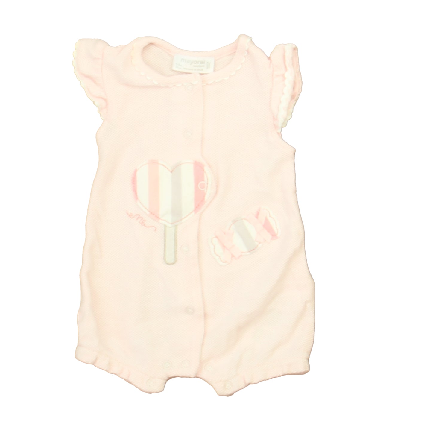 Mayoral Girls Pink Romper Size: 1-2 Months Pink