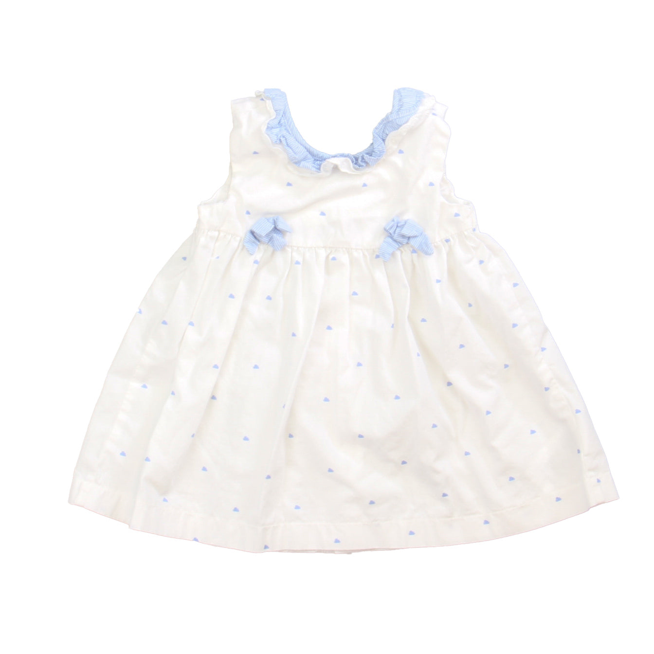 Mayoral Girls White | Blue Dress Size: 12 Months White | Blue
