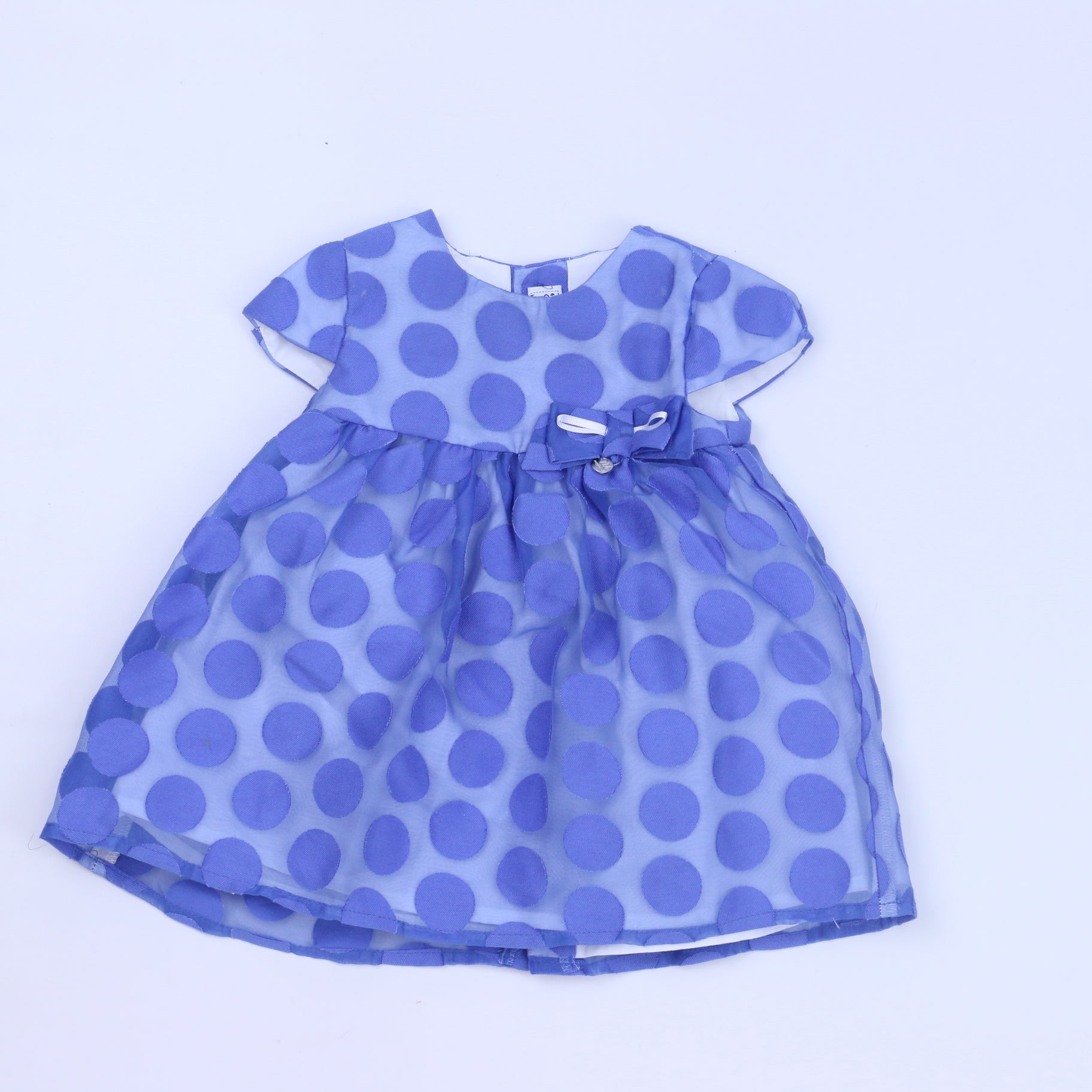 Mayoral Girls Blue Dress Size: 4-6 Months Blue