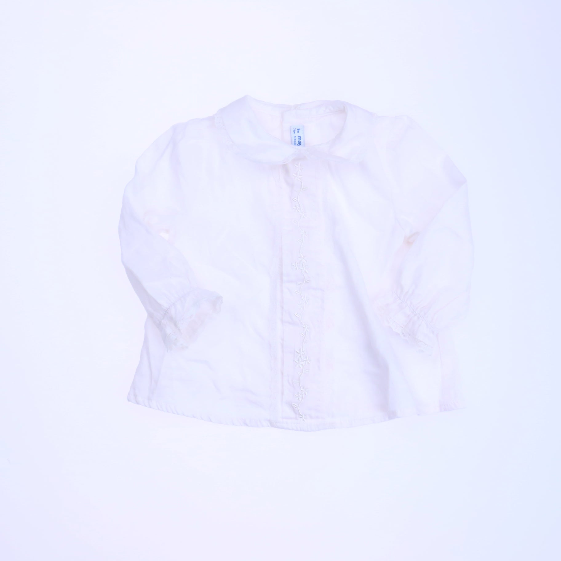 Mayoral Girls White Blouse Size: 9 Months White