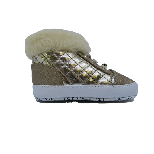 Michael Kors Girls Gold Booties Size: 1 Infant Gold