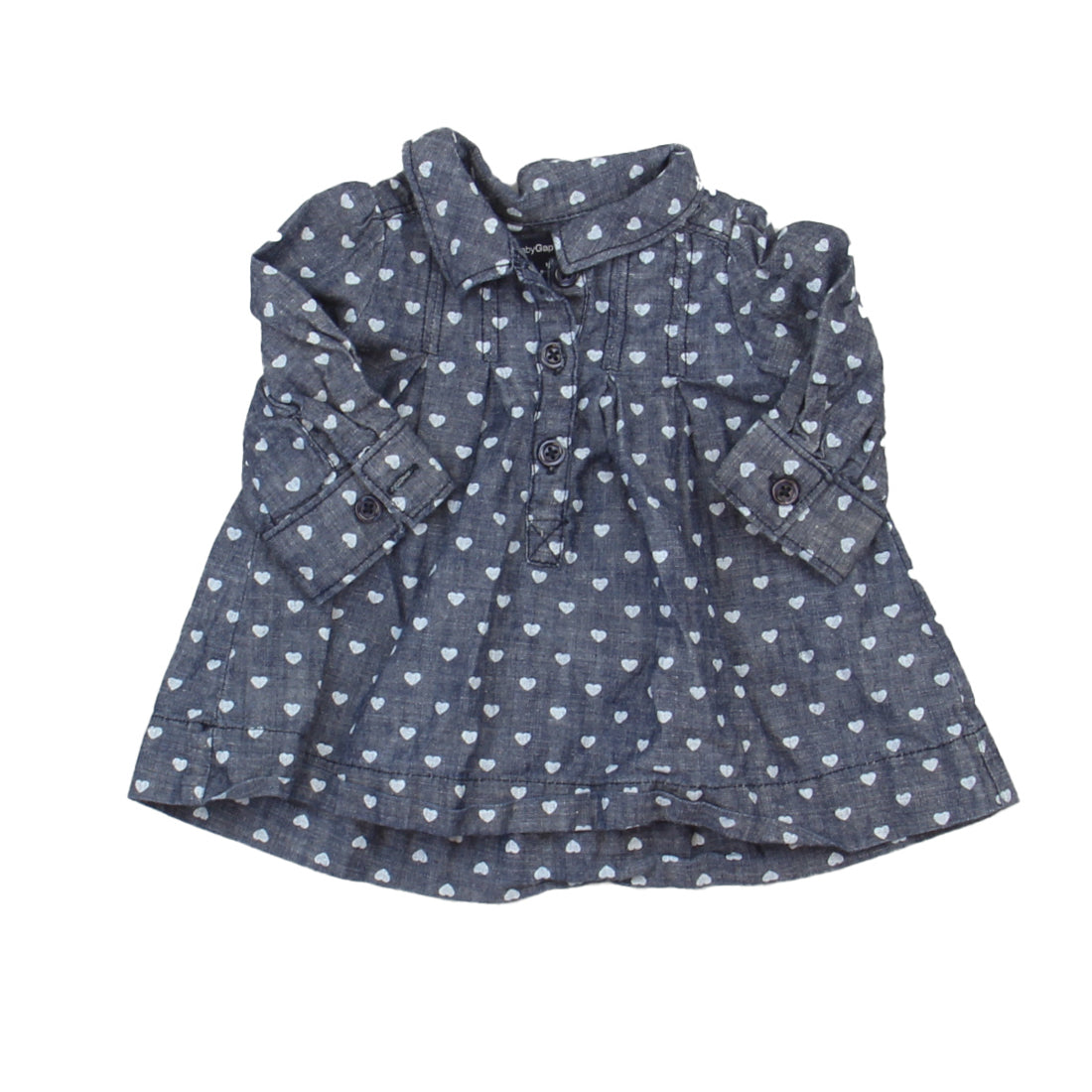 Miles Girls Blue Dress Size: 3 Months Blue