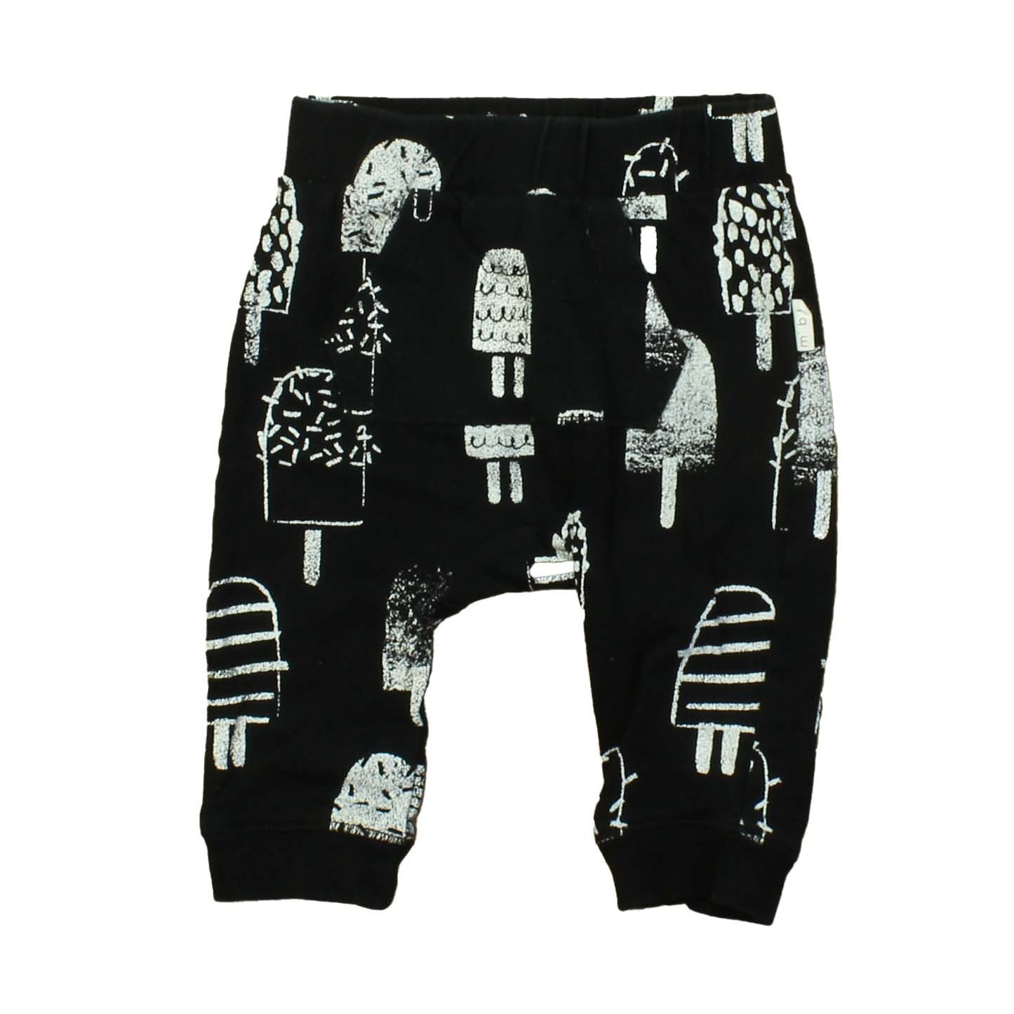 Miles Baby Unisex Black | White | Ice Cream Pops Leggings Size: 6 Months Black | White | Ice Cream Pops