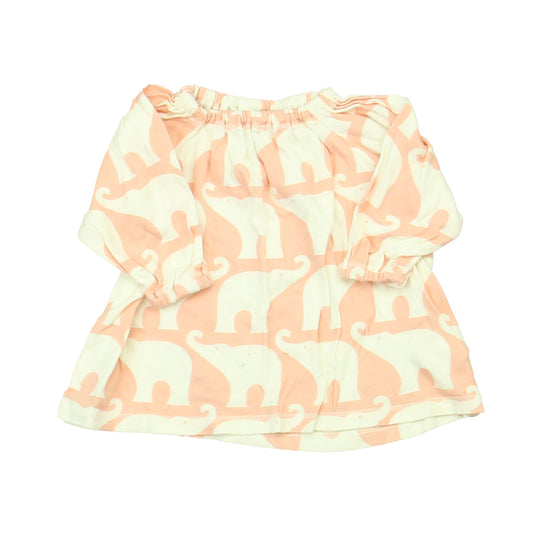Milkbarn Girls Pink | White Dress Size: 6-12 Months Pink | White