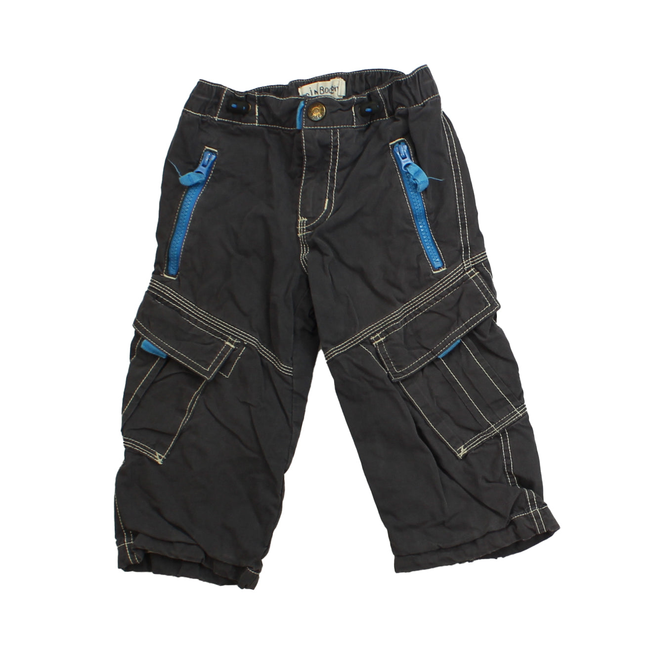 Mini Boden Boys Grey | Blue Pants Size: 2T
