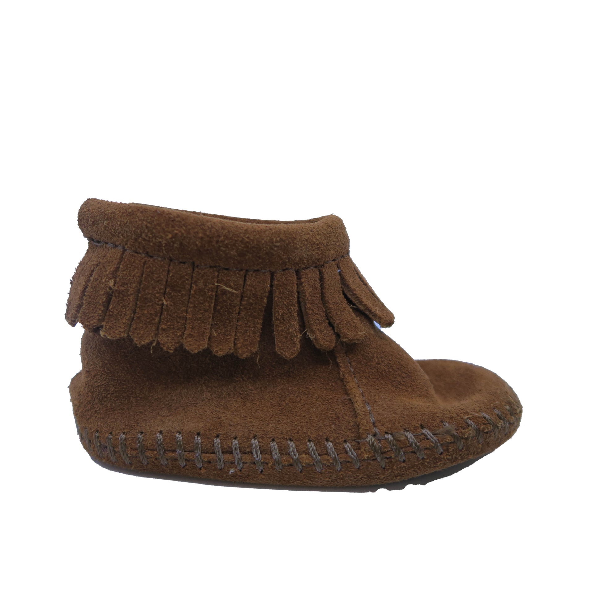 Minnetonka Unisex Brown Booties Size: 2 Infant Brown