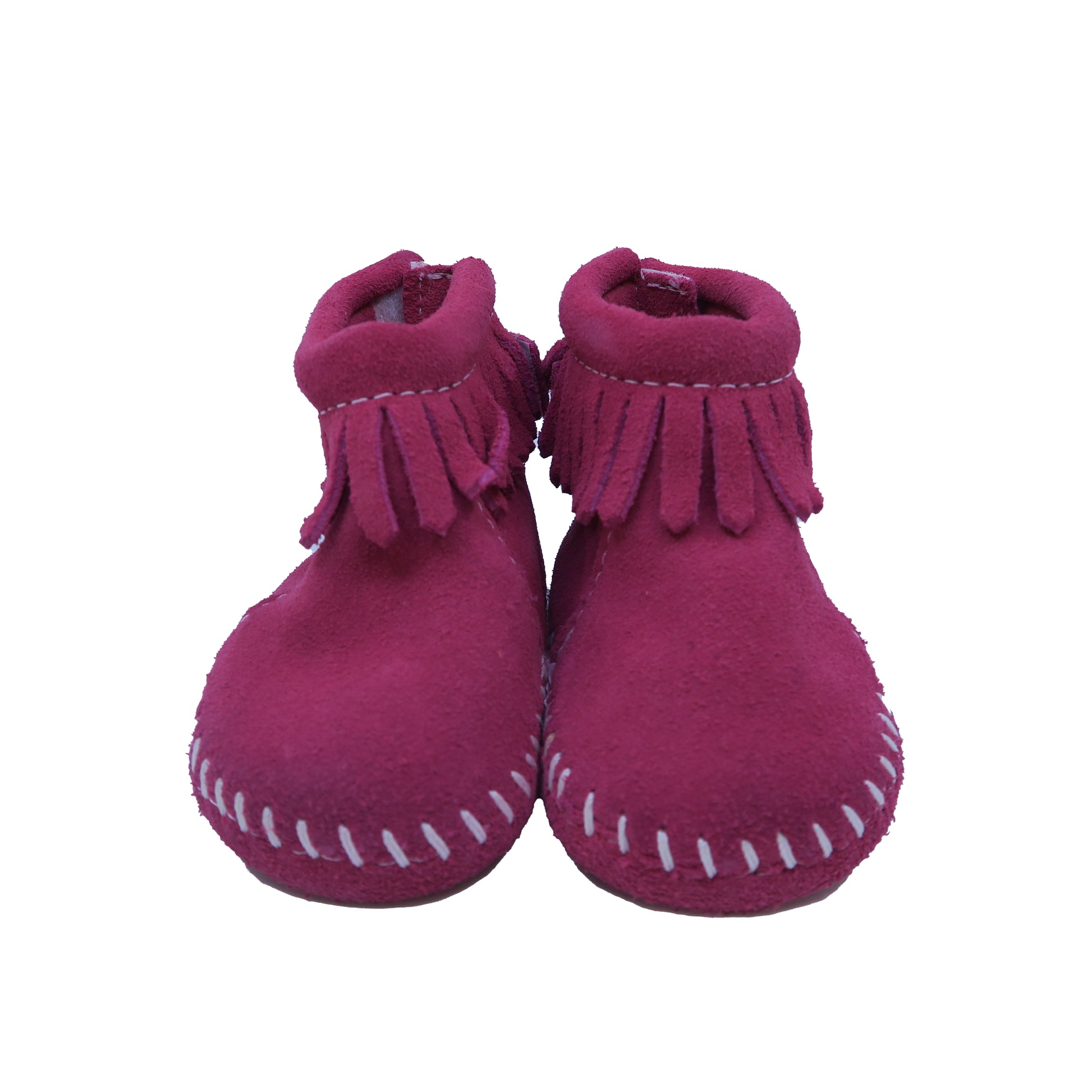 Minnetonka Girls Pink Booties Size: 2 Infant Pink