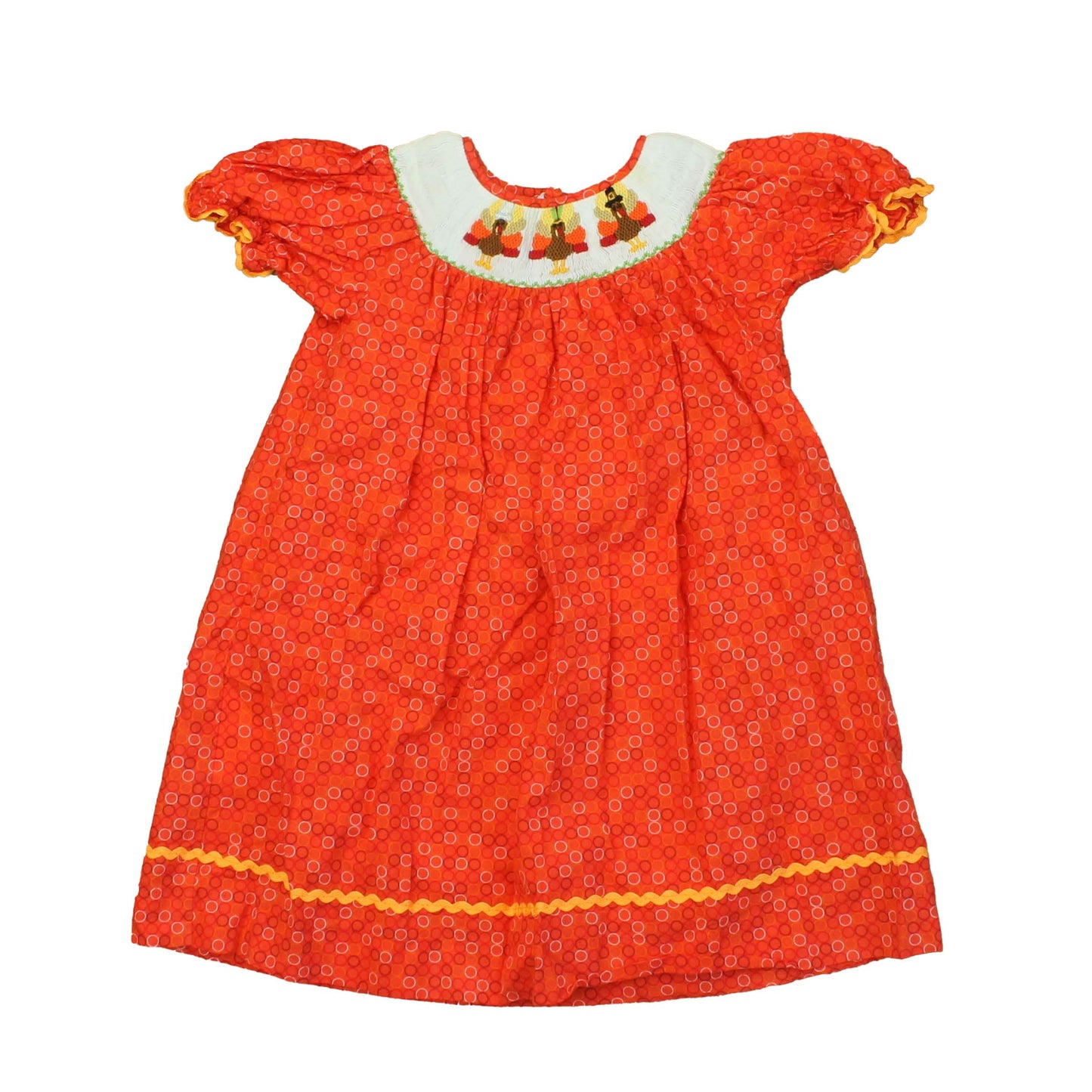Mom & Me Girls Orange | Turkey Dress Size: 12 Months Orange | Turkey