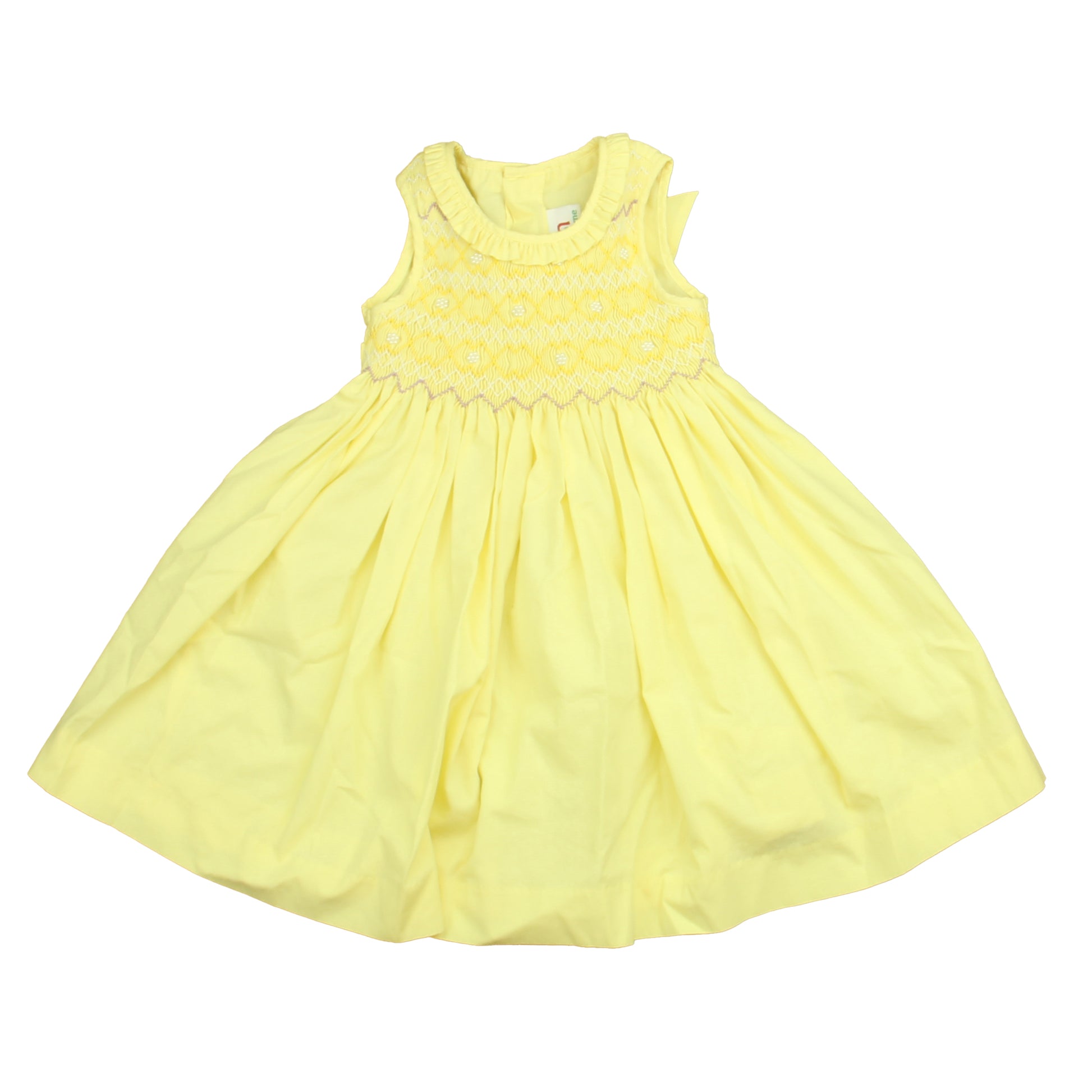 Mom & Me Girls Yellow Dress Size: 18 Months Yellow