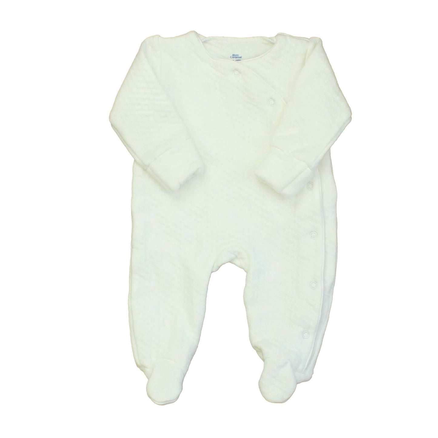 Mon Caramel Boys White 1-piece footed Pajamas Size: 3 Months