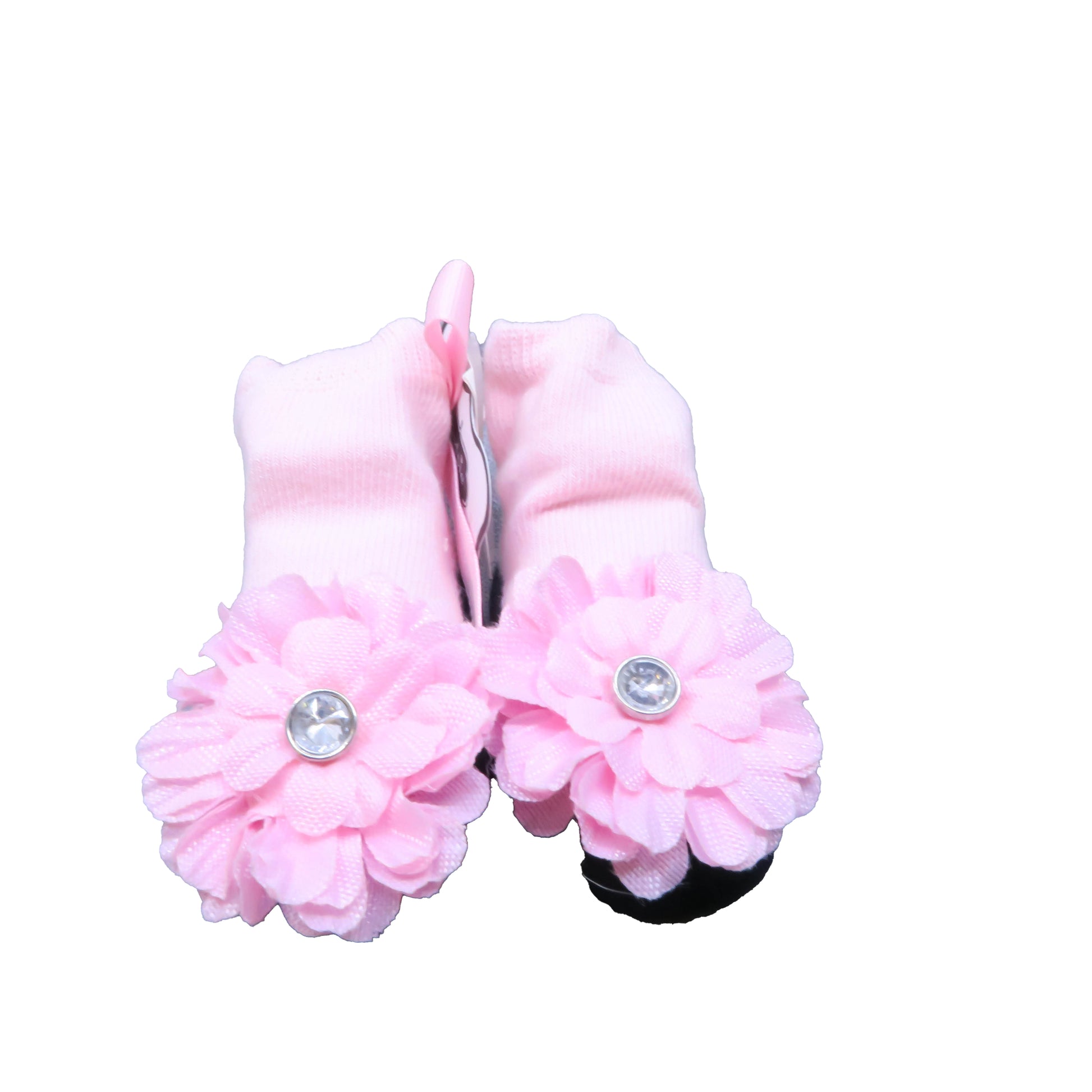 Mudpie Girls Pink | Black Socks Size: 0-12 Months Pink | Black