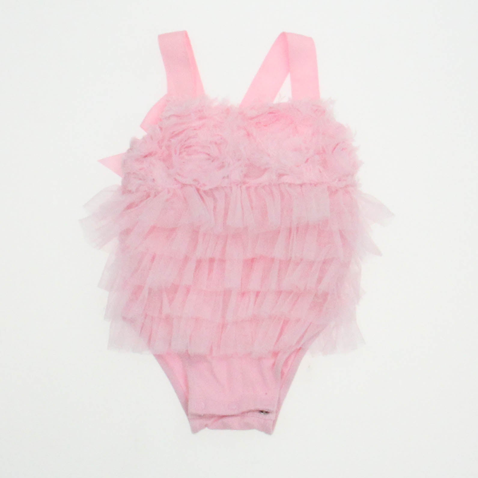 Mudpie Girls Pink Romper Size: 0-6 Months Pink