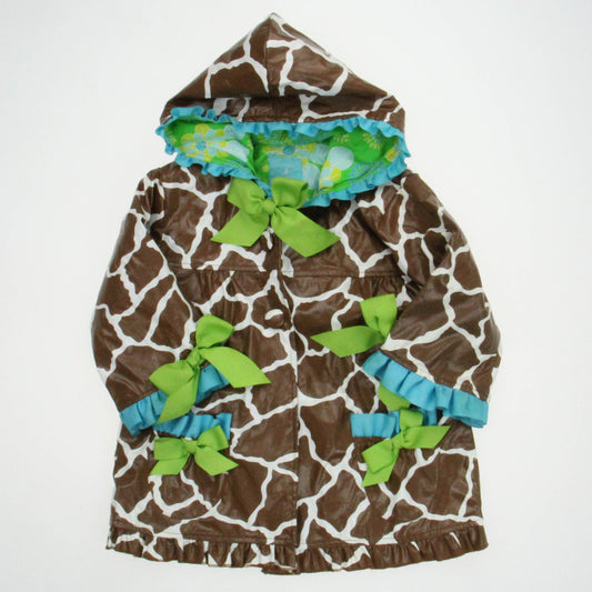 Mudpie Girls Brown | Green Rain Coat Size: 12-18 Months Brown | Green
