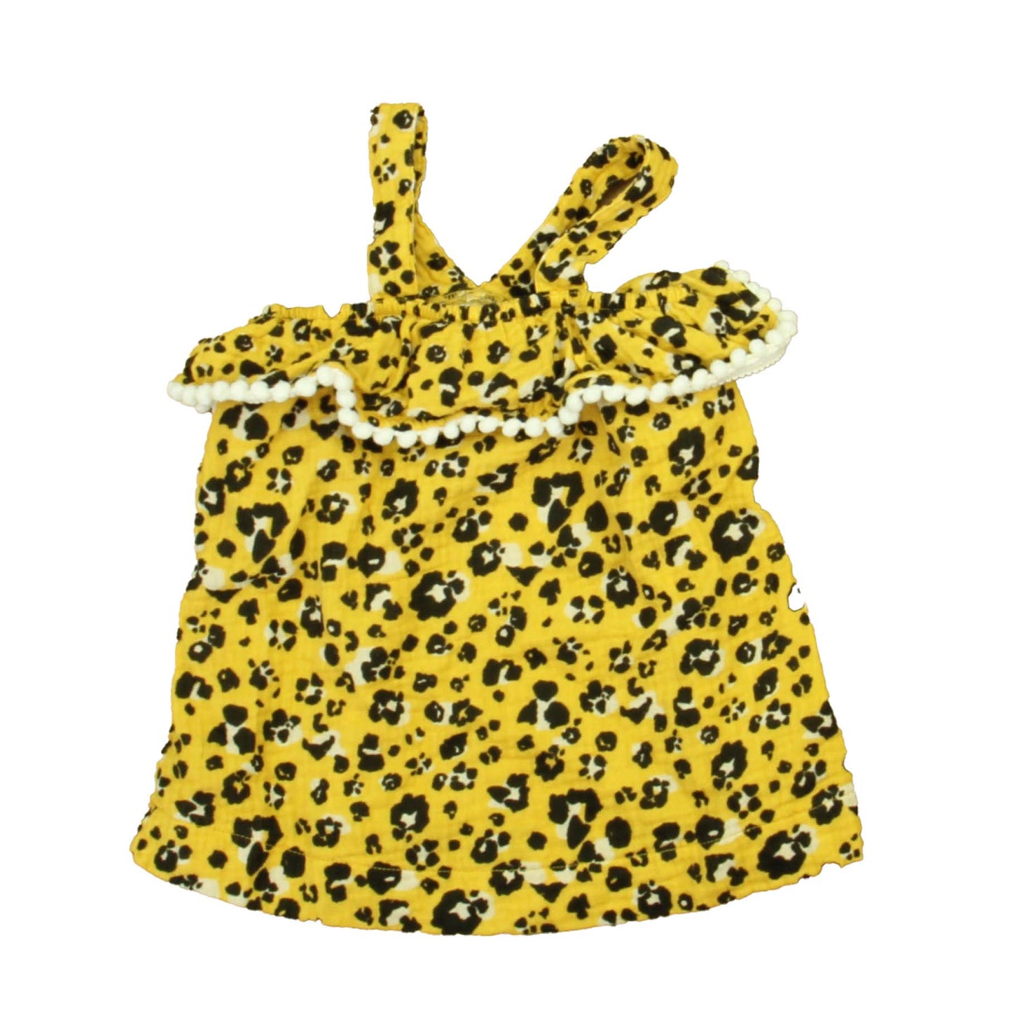 Mudpie Girls Yellow Leopard Dress Size: 24 Months Yellow Leopard