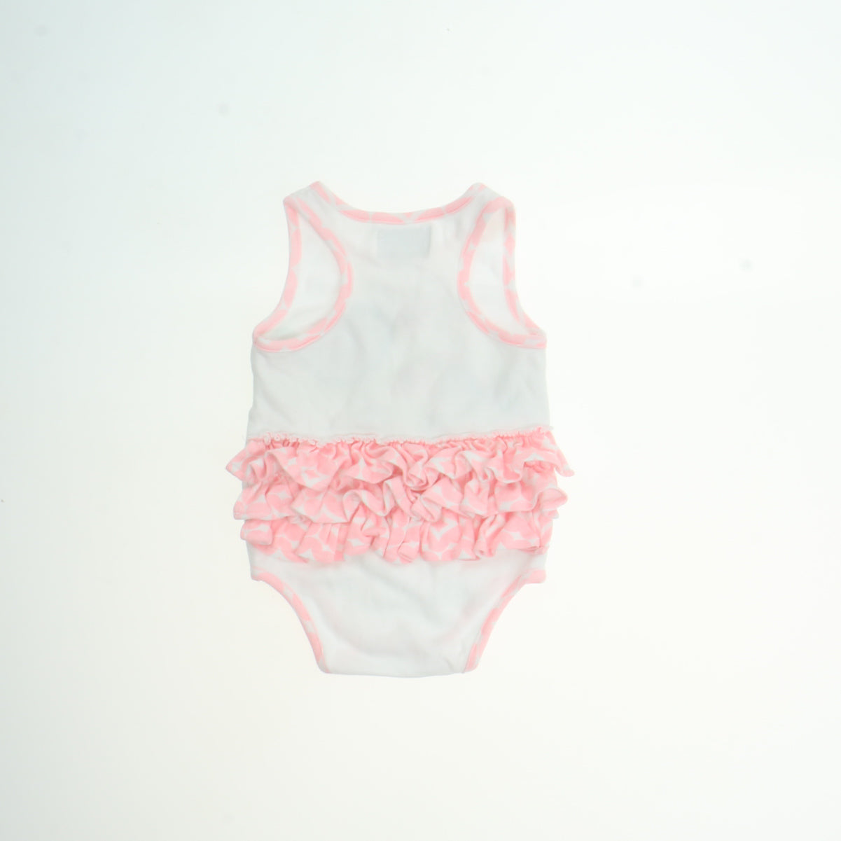 Mudpie Girls White | Pink Onesie Size: 6-12 Months White | Pink