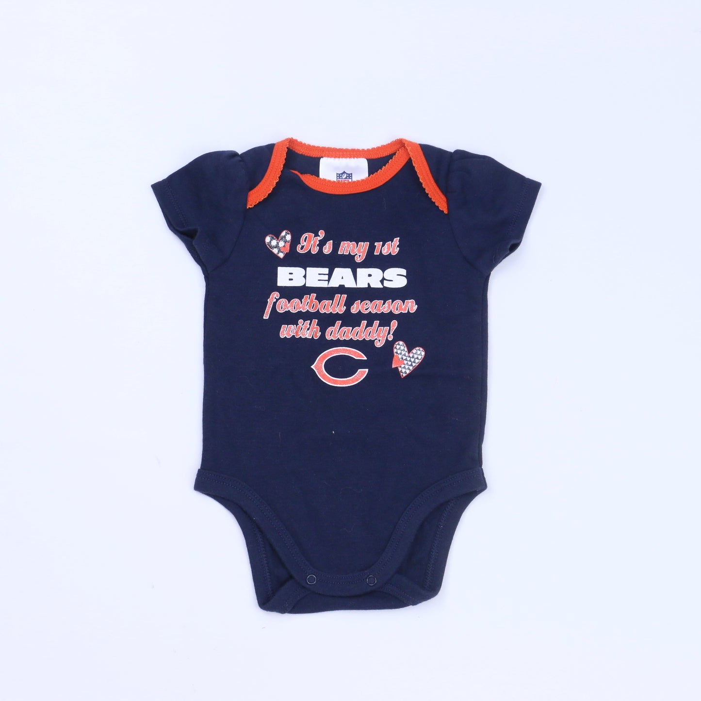 NFL Girls Navy | Orange Onesie Size: 0-3 Months Navy | Orange