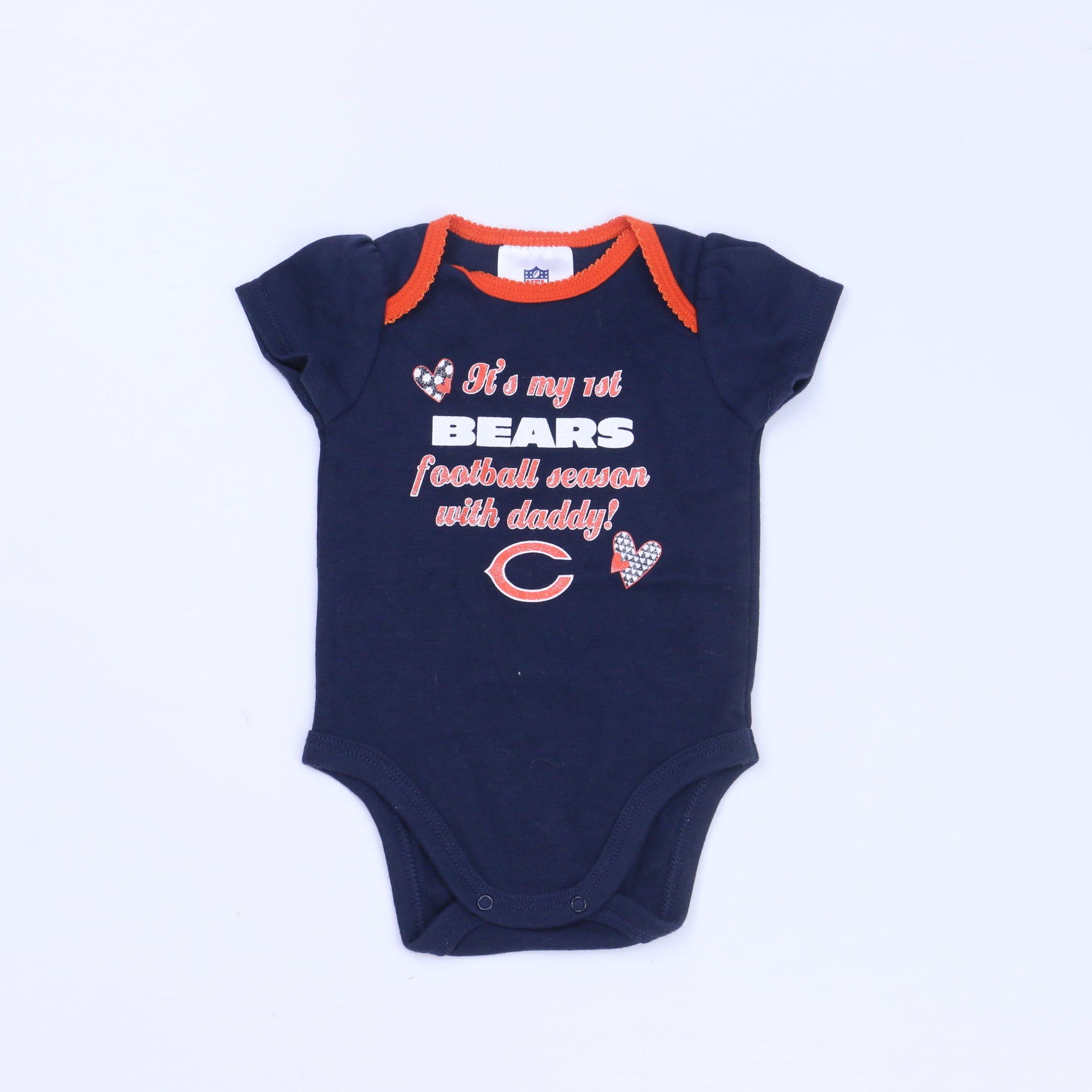 NFL Girls Navy | Orange Onesie Size: 0-3 Months Navy | Orange