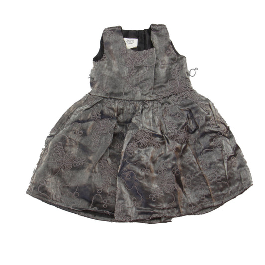 Naa Lily Girls Silver Dress Size: 12 Months Silver