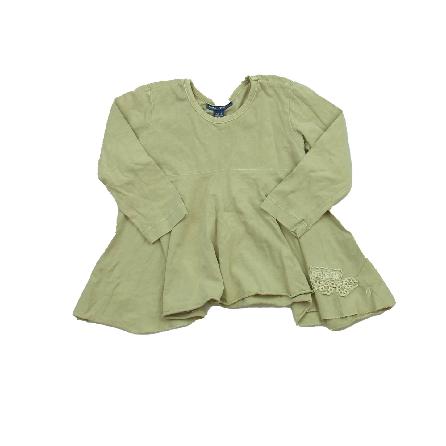 Naartjie Girls Green Long Sleeve T-Shirt Size: 12-18 Months Green