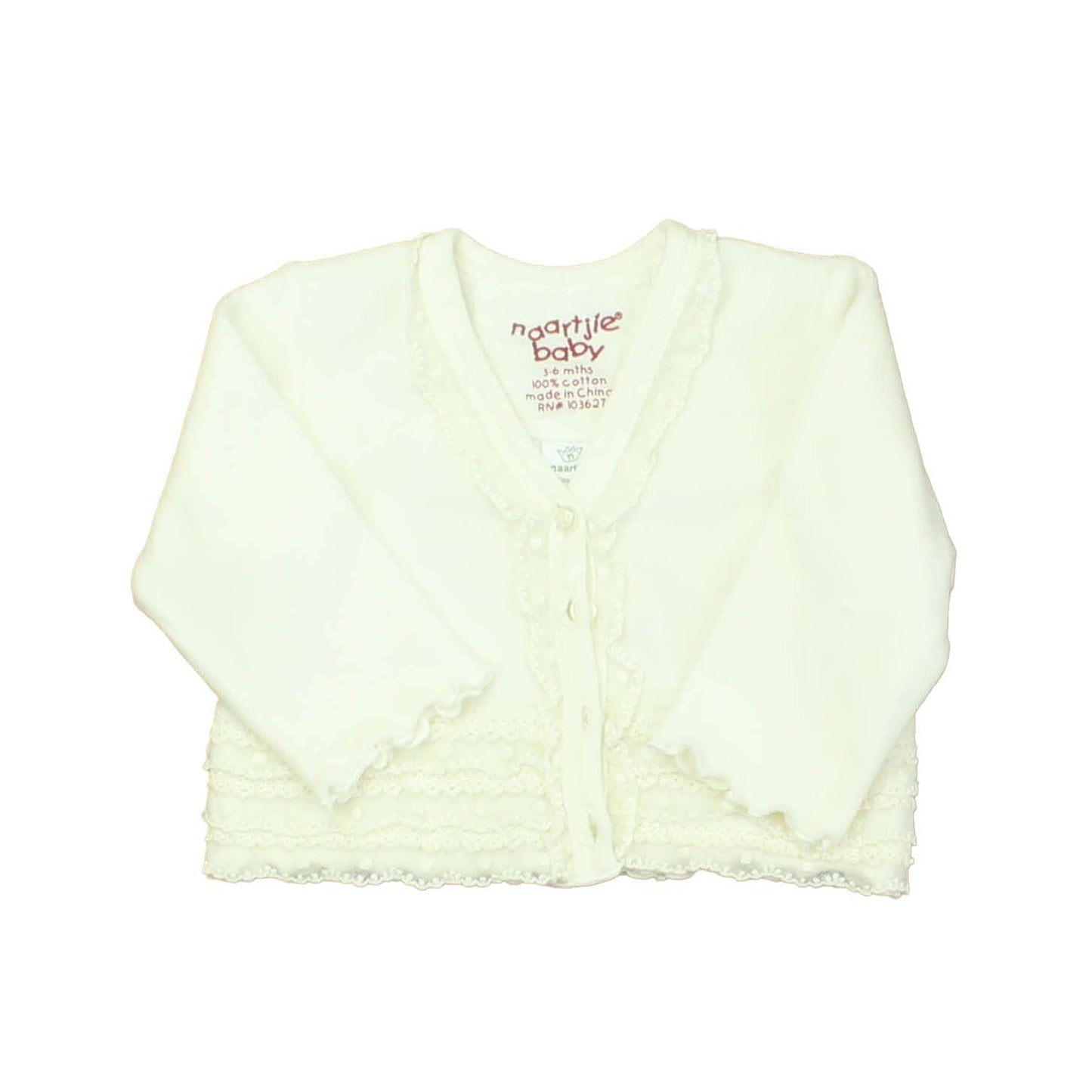 Naartjie Girls Ivory Cardigan Size: 3-6 Months Ivory