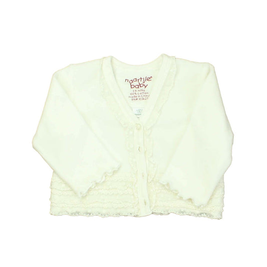 Naartjie Girls Ivory Cardigan Size: 3-6 Months Ivory