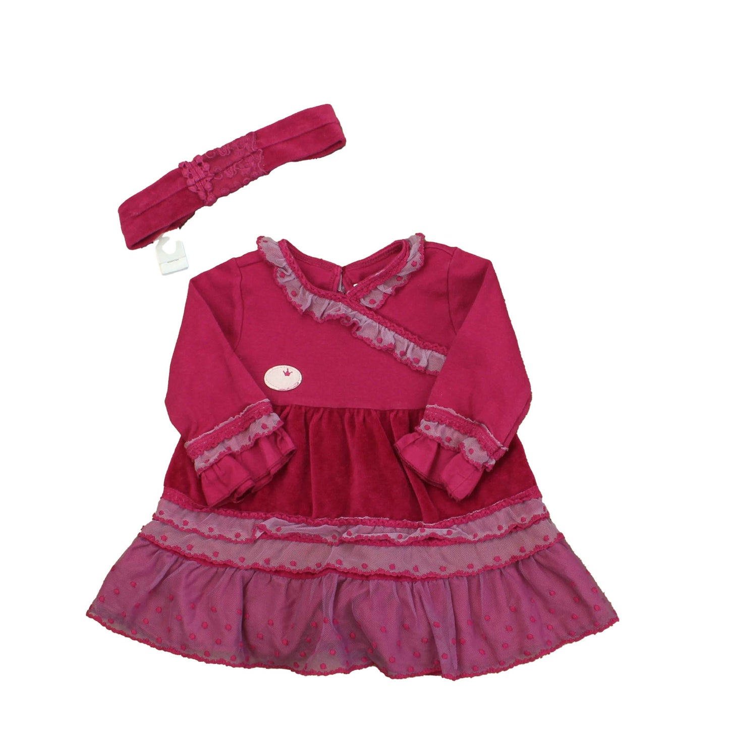 Naartjie Girls Maroon Dress Size: 6-12 Months Maroon