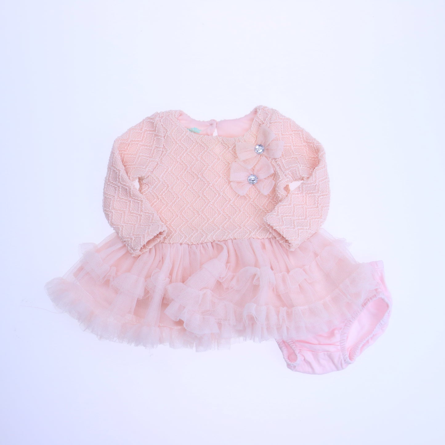 Nanette Girls Pink Dress Size: 0-3 Months Pink