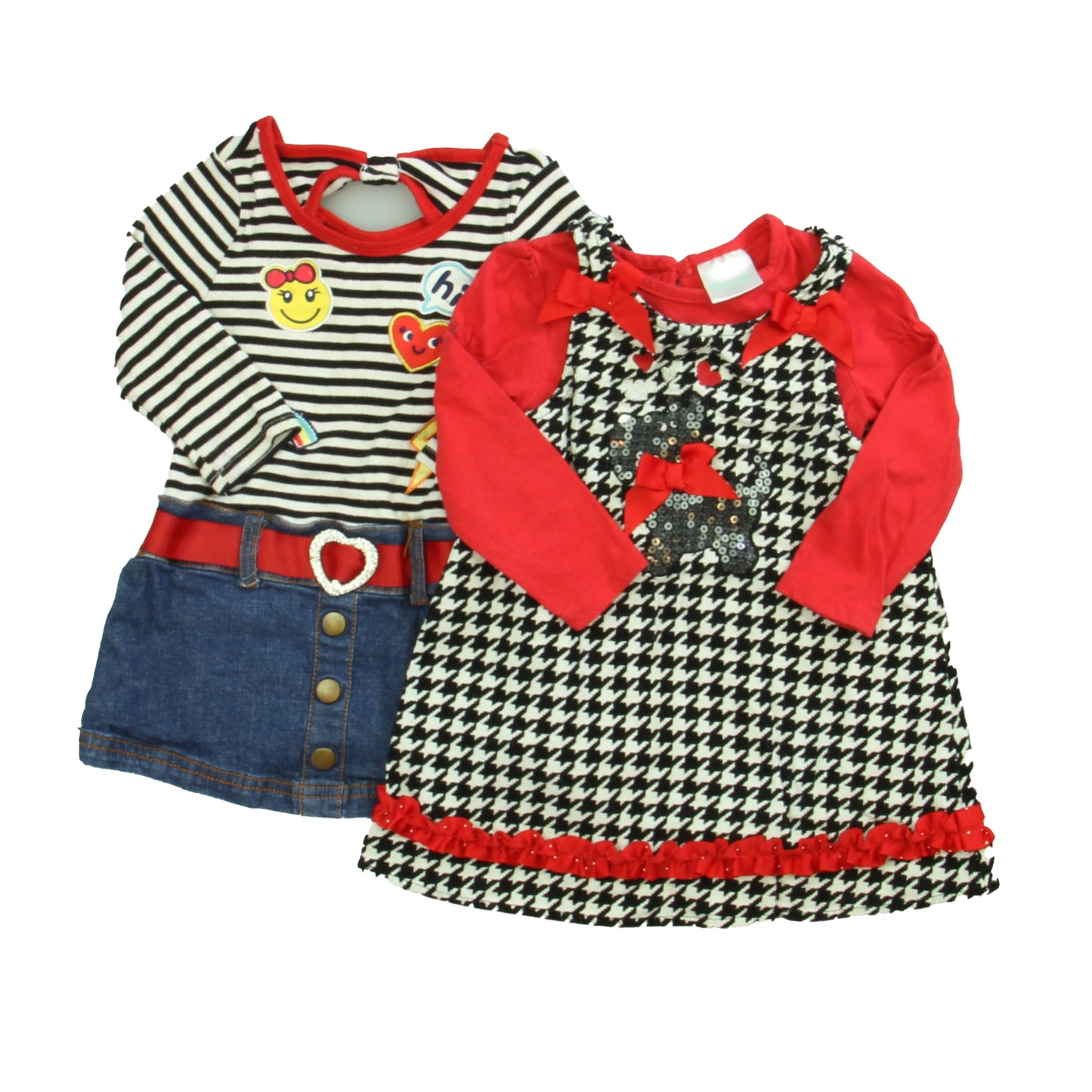 Nanette Baby Girls Red | White | Black Dress Size: 18 Month Red | White | Black