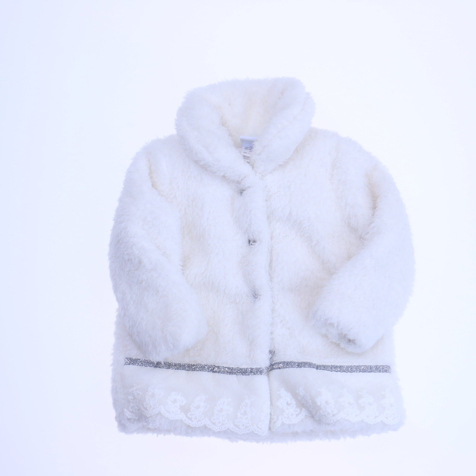 Nannette Baby Girls Off-White Jacket Size: 12 Months Off-White