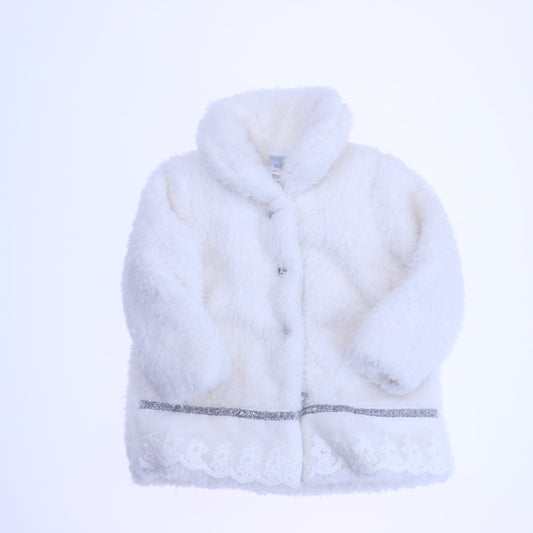 Nannette Baby Girls Off-White Jacket Size: 12 Months Off-White
