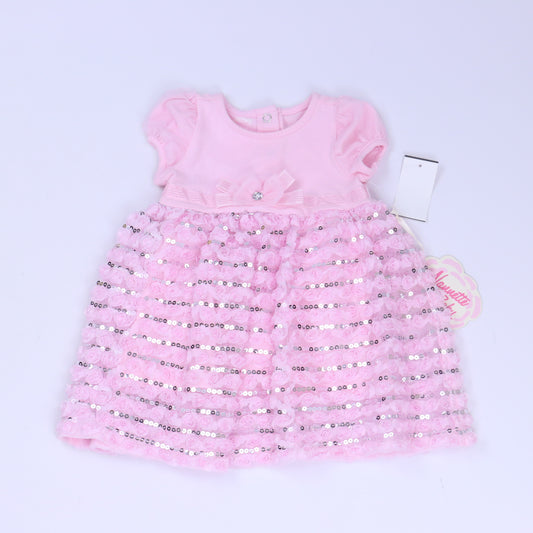 Nannette Baby Girls Pink Dress Size: 6-9 Months Pink