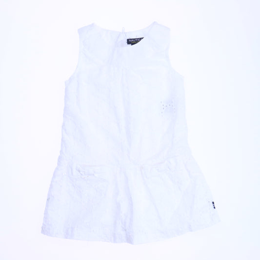Nautica Girls White Dress Size: 12 Months White