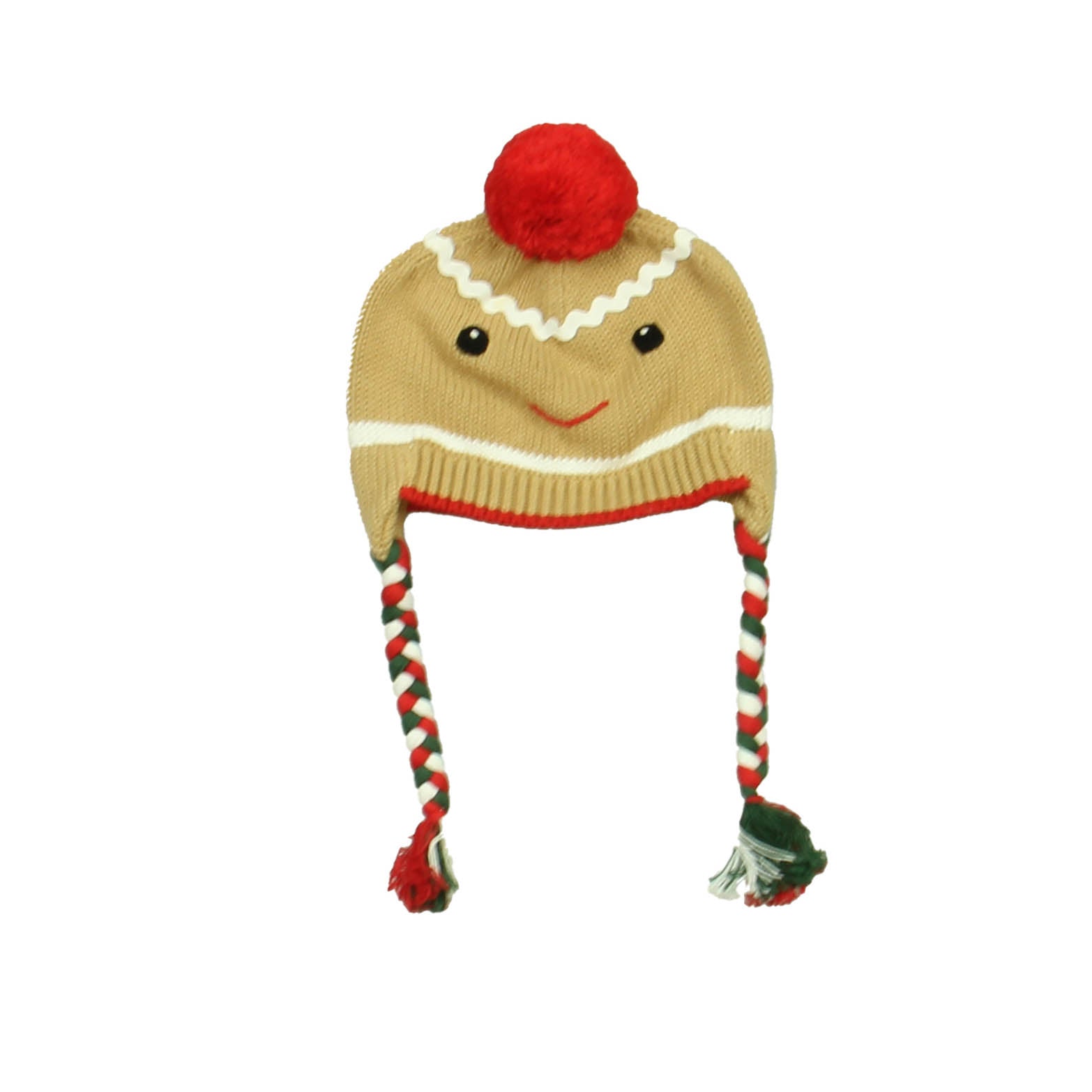 Neiman Marcus Unisex Brown | Red Winter Hat Size: *0-12 Months Brown | Red