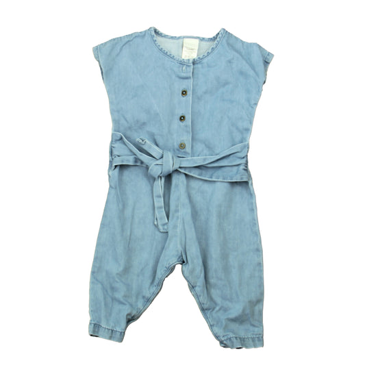 Next Girls Blue Romper Size: 6-9 Months Blue