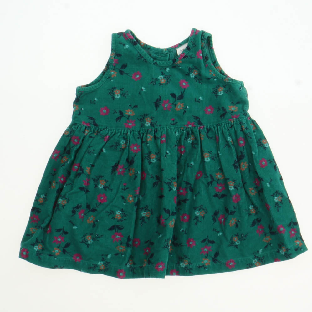 Next Girls Floral | Green Dress Size: 6-9M Floral | Green