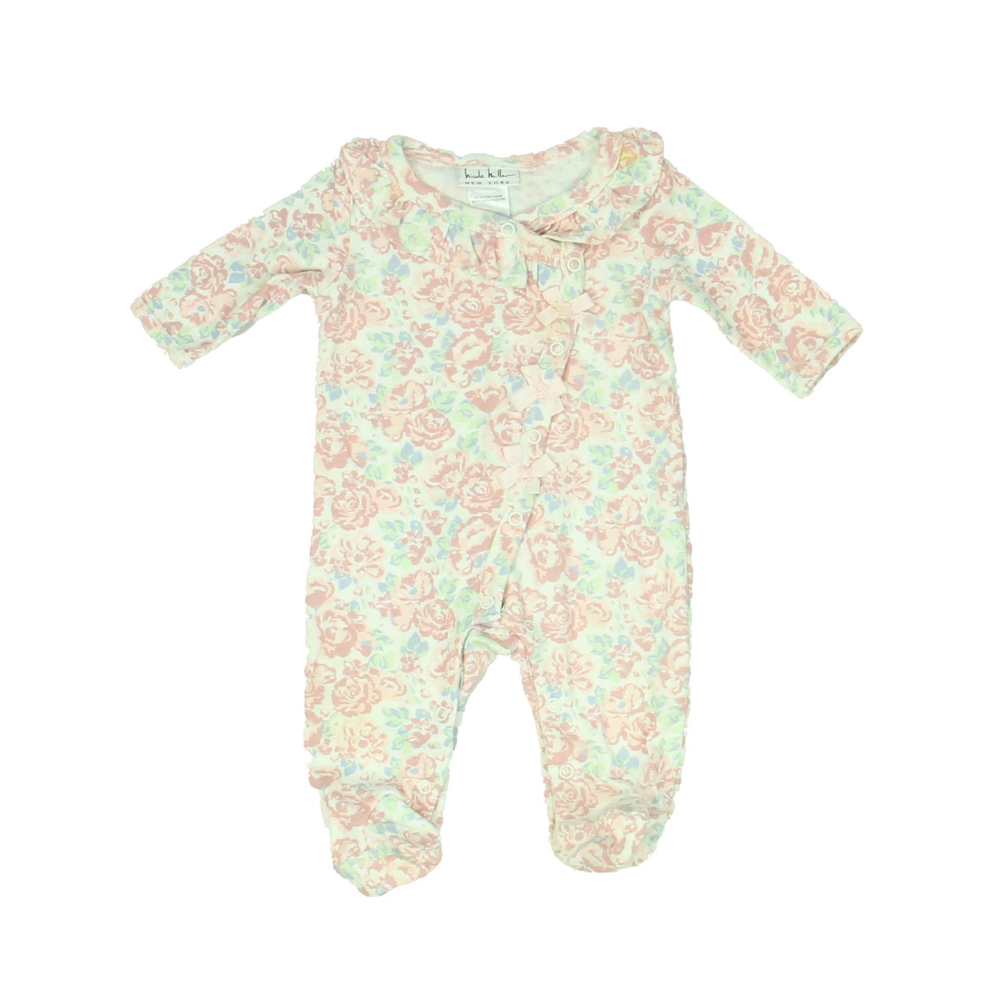 Nicole Miller Girls Floral Long Sleeve Outfit Size: 0-3 Months Floral