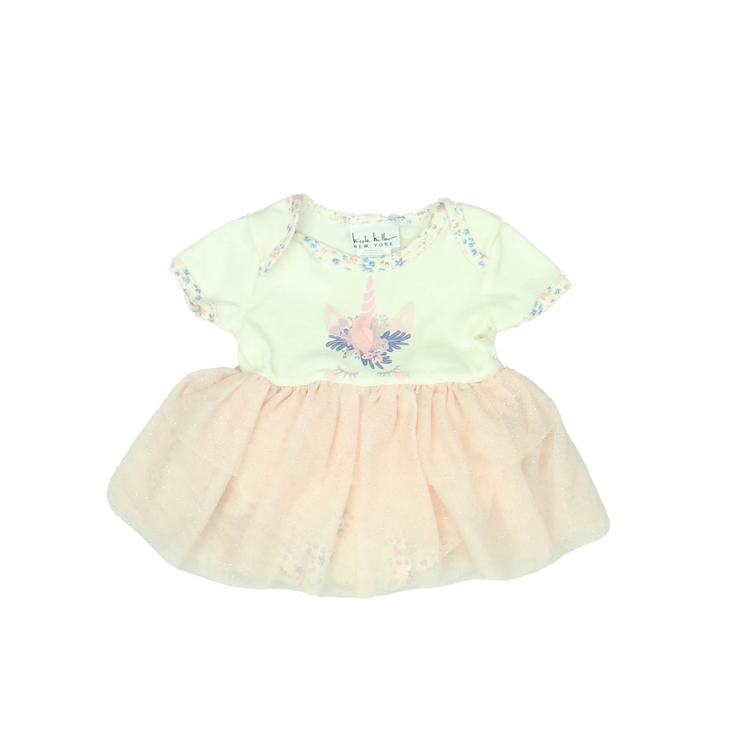 Nicole Miller Girls White | Pink Dress Size: 6/9 Months White | Pink