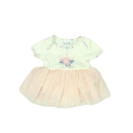 Nicole Miller Girls White | Pink Dress Size: 6/9 Months White | Pink